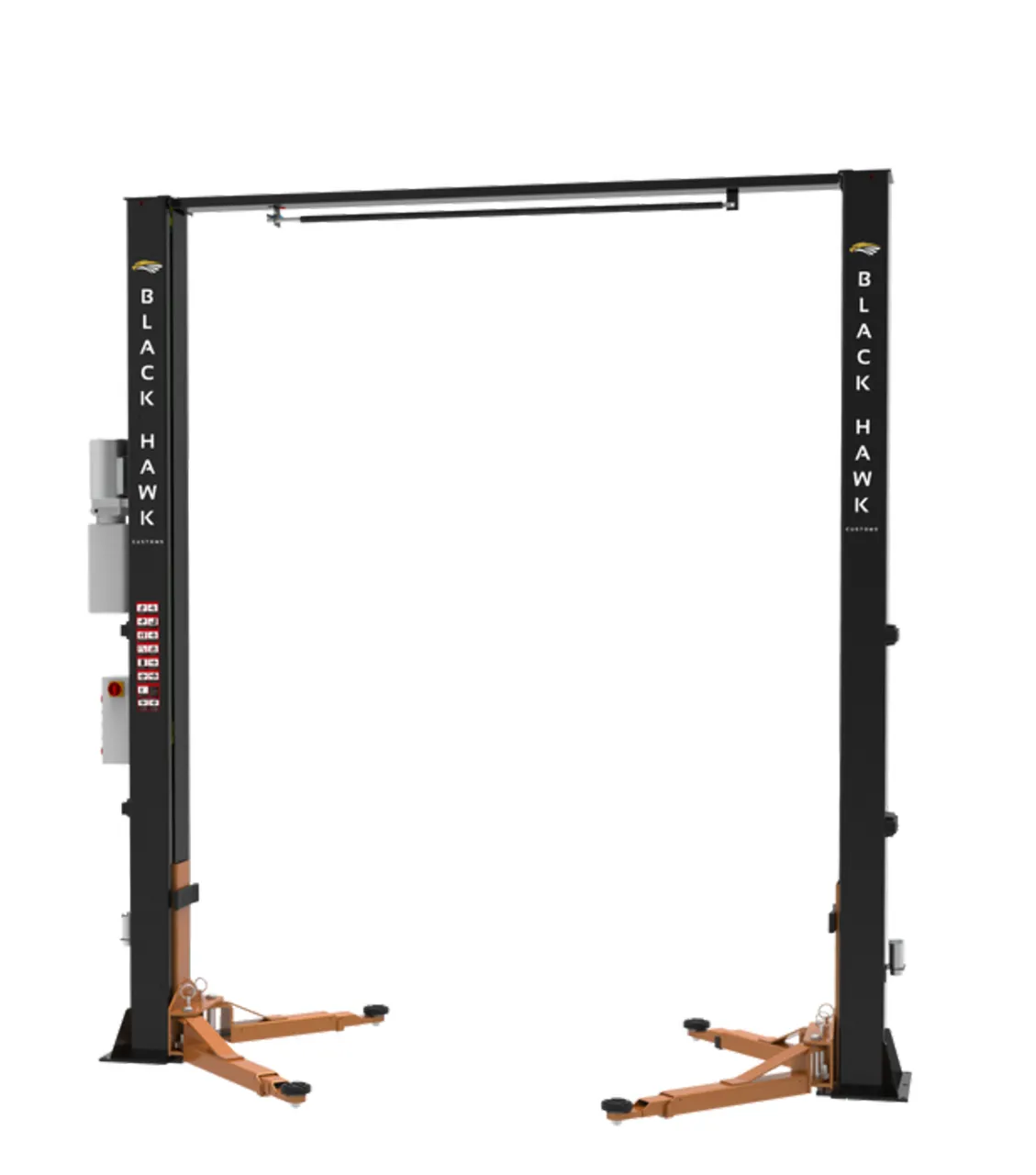 CLEAR FLOOR TWO POST LIFT - CHAIN DRIVE ELECTRIC RELEASE